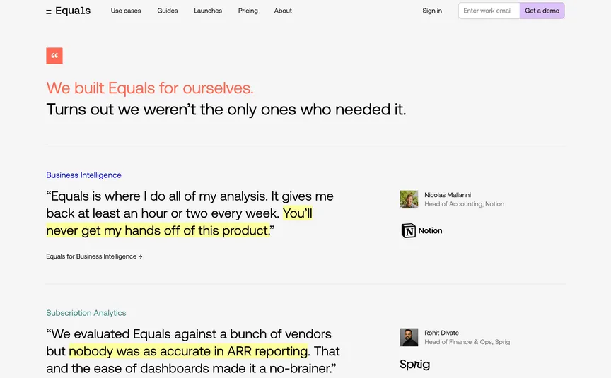 Category preview for Testimonial
